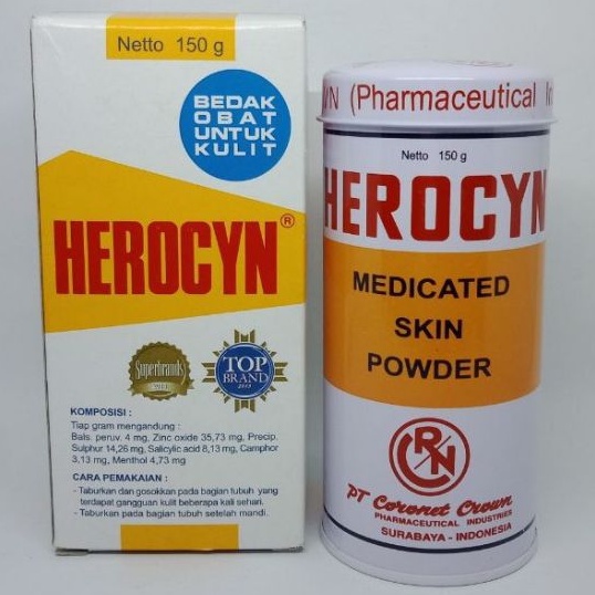 ORIGINAL HEROCYN 150 GRAM BEDAK GATAL BIANG KERINGAT KULIT DLL HEROCIN 150G