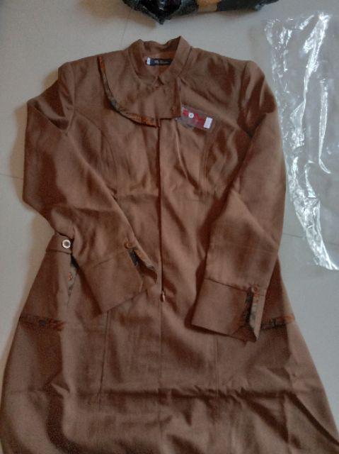 Gamis Kerja Pns/pemda Batik Tua