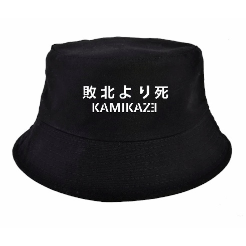 Bucket Hat Bordir  Kamikaze / Bucket Kamikaze Unisex Remaja Dewasa Kualitas Bahan Premium