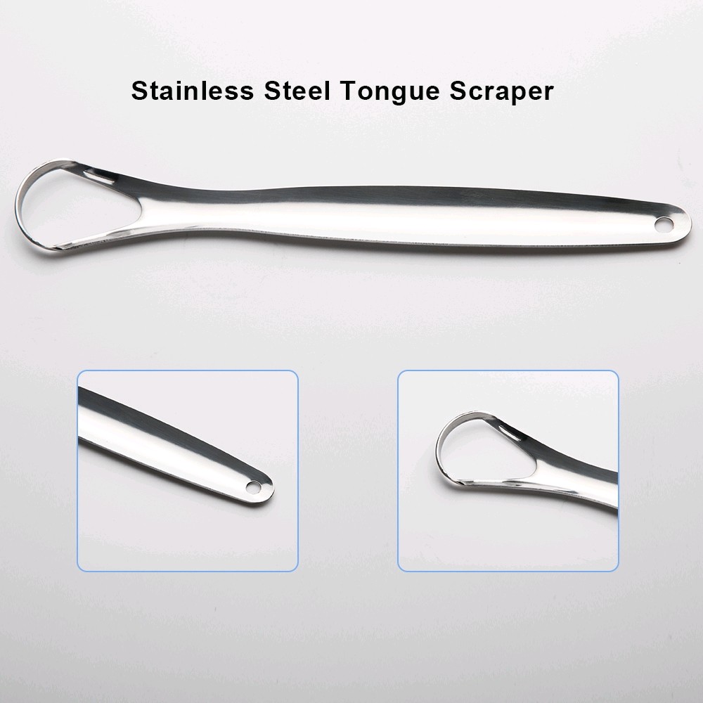 Alat Scraper Pembersih Lidah Bahan Stainless Steel