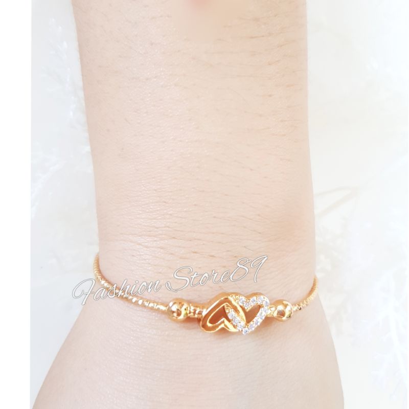 Gelang Bangle Free Size Dewasa Anak Love Buterfly impor xuping Yaxiya Gelang Anak Gelang Dewasa