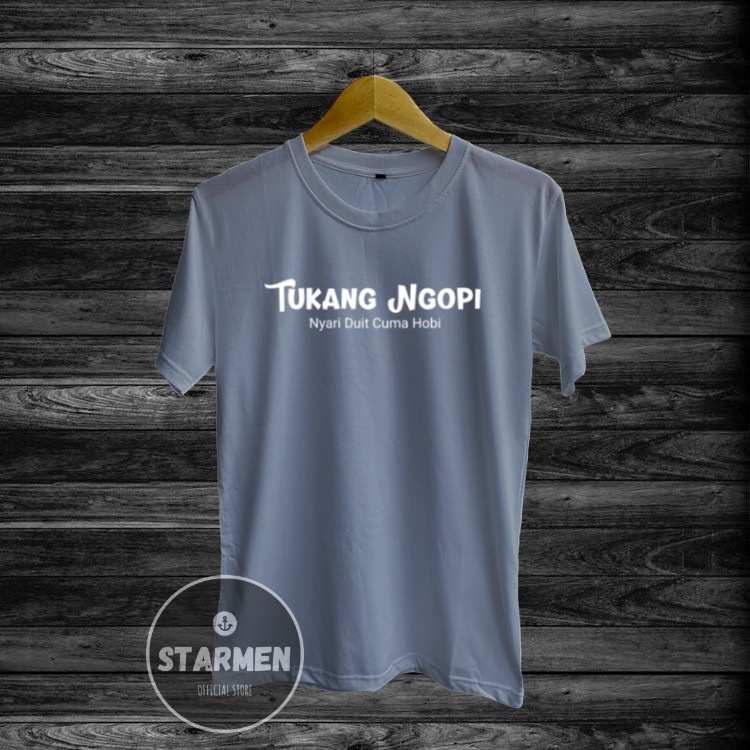 Kaos Distro Pria T-Shirt Motif Kata Kata TUKANG NGOPI