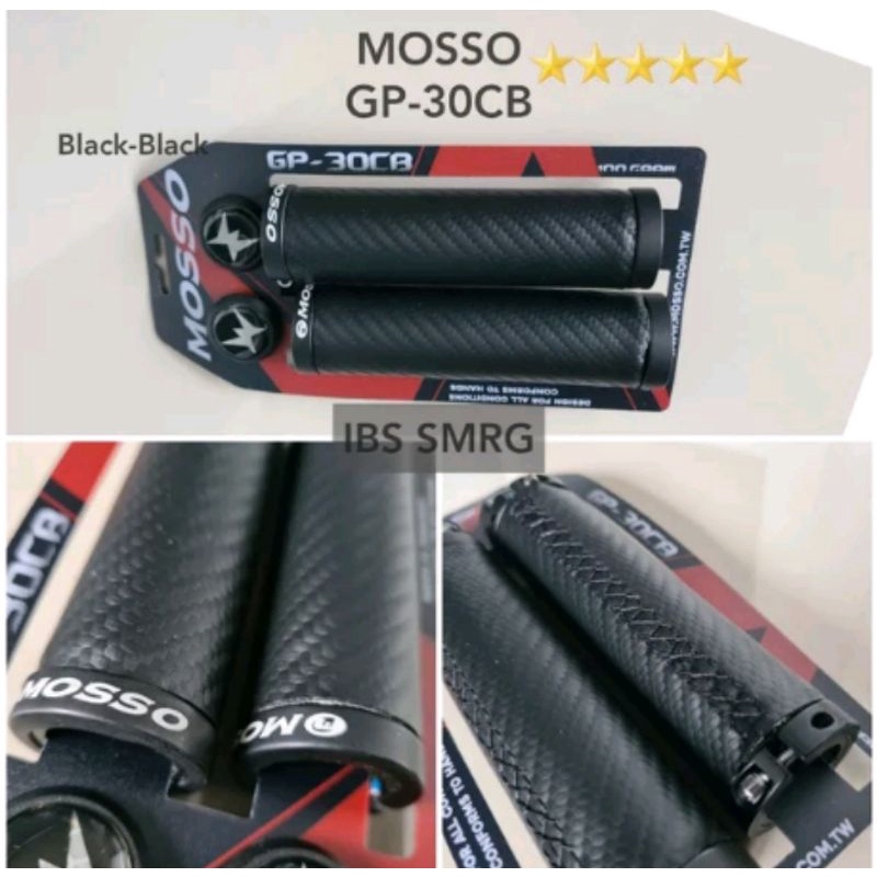 Hand Grip MOSSO GP-30CB Black Blue - Handgrip Mosso Hitam Biru merah Motiv Carbon Motif Karbon