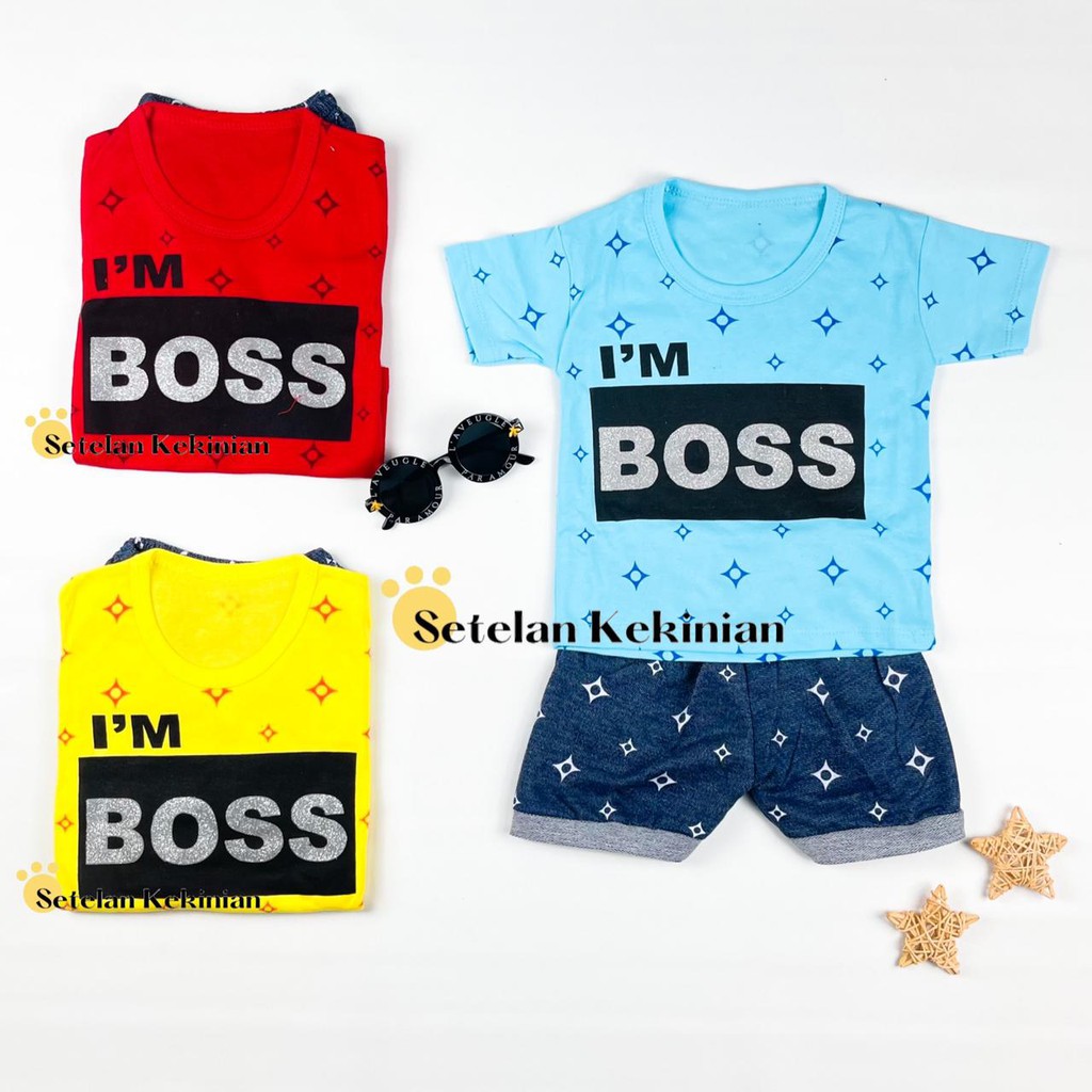 [SK] Setelan Rumah Anak Laki Laki Baju Bayi 6 - 12 Bulan Set Baby Boy Baju Anak Rumahan Keren Kasual