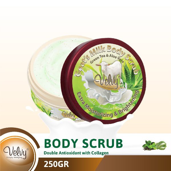 

VELVY Goats Milk Body Scrub Green Tea and Aloe Vera 250G