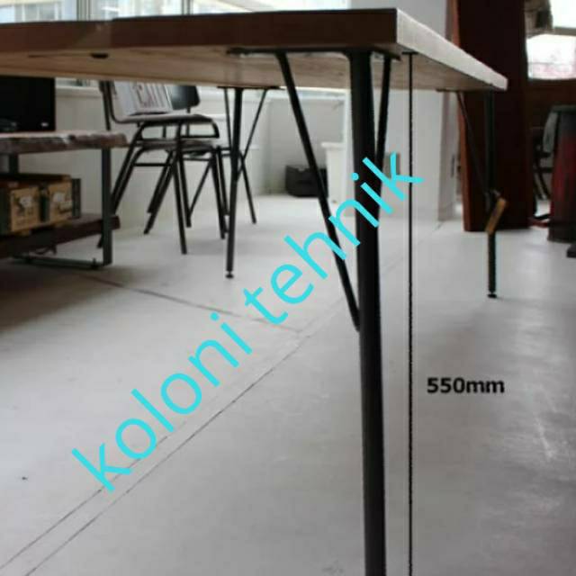 Kaki meja hairipn pipa tinggi 50cm