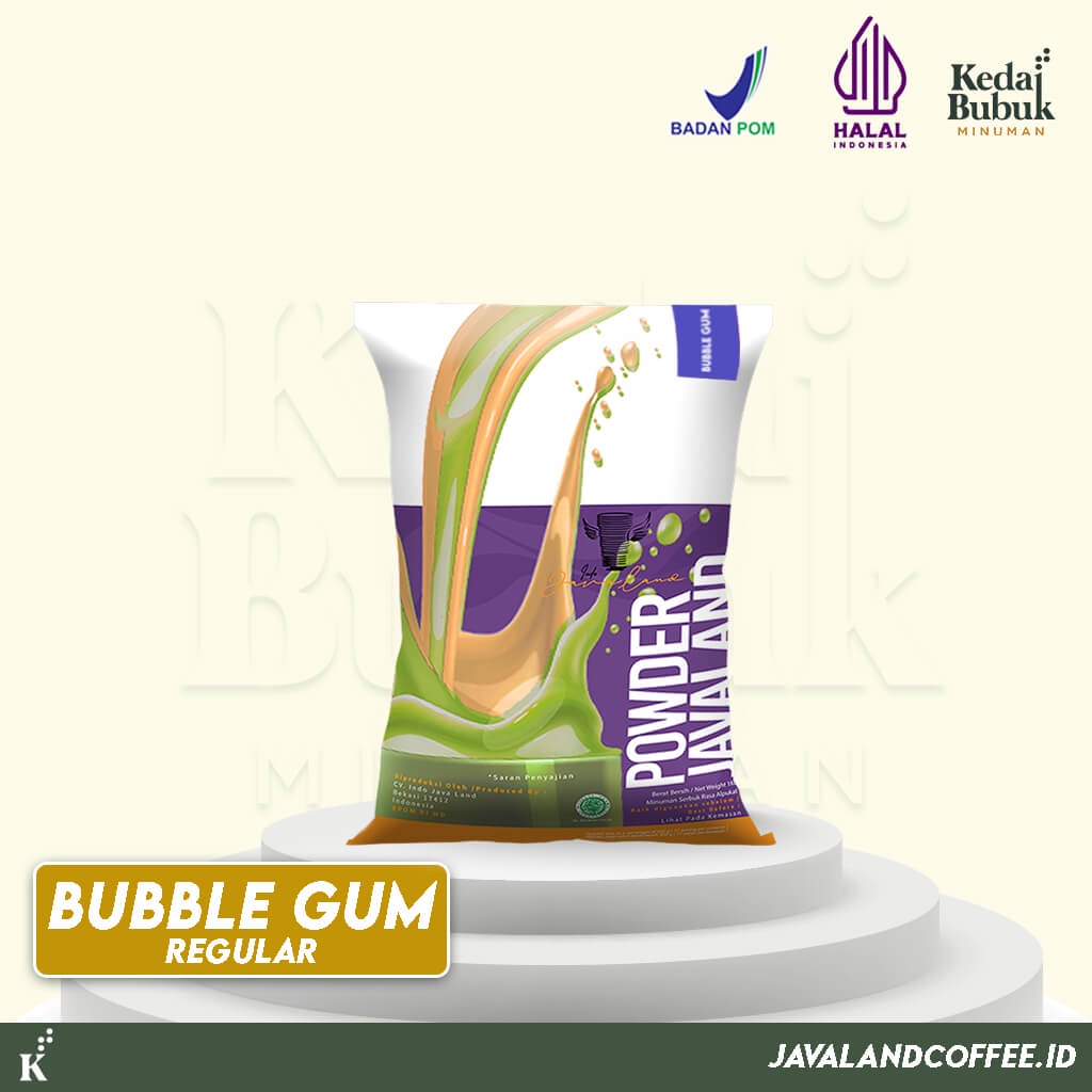 

Javaland Bubuk Minuman Rasa Bubble Gum Biru / Permen Karet 1Kg - Regular Plain | Bubble Powder Drink Boba