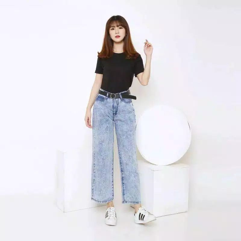 [PROMO BISA COD] Celana jeans kulot cewek cantik Celana jeans kulot senu celana boyfren cewek sakira