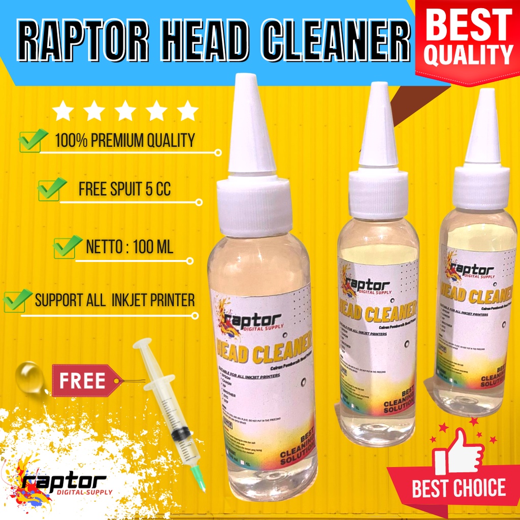 HEAD CLEANER PREMIUM DTF DTG EPSON CANONPEMBERSIH HEAD PRINTER 100 ML