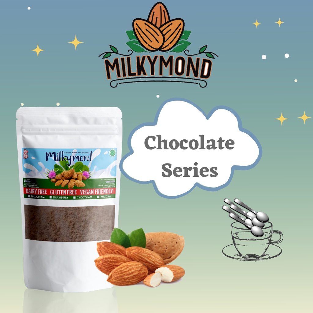 [BUY 2 GET 1 FREE] Susu Almond Premium MILKYMOND Milky Almond 180 Gram Variant 14 Rasa Chocolate