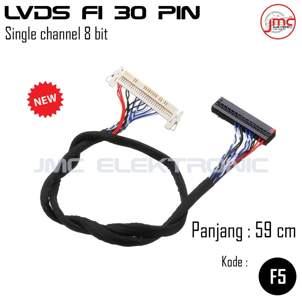 1PCS KABEL LAYAR TCON LVDS LED 30PIN 1 CHANNEL 2 CHANNEL 1CH 2CH 8BIT