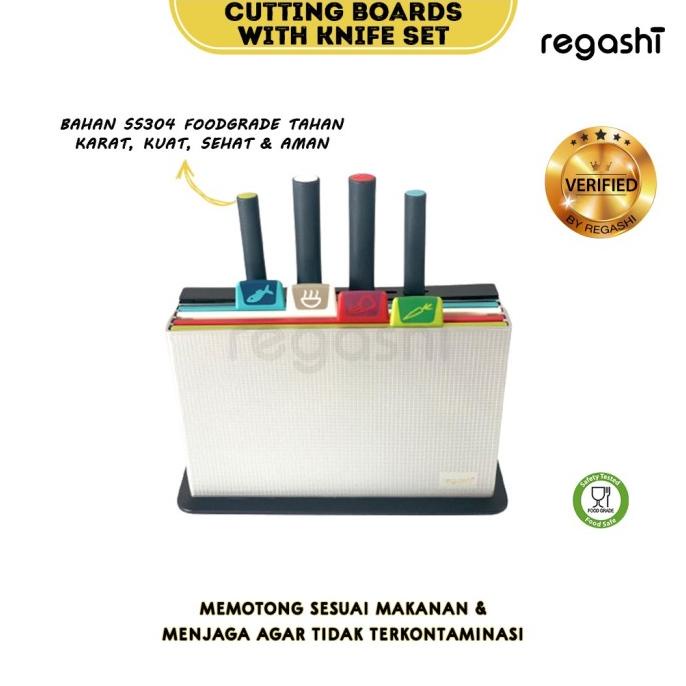 

PROMO Pisau Set Talenan | Cutting Boards With Knife Set MURAH