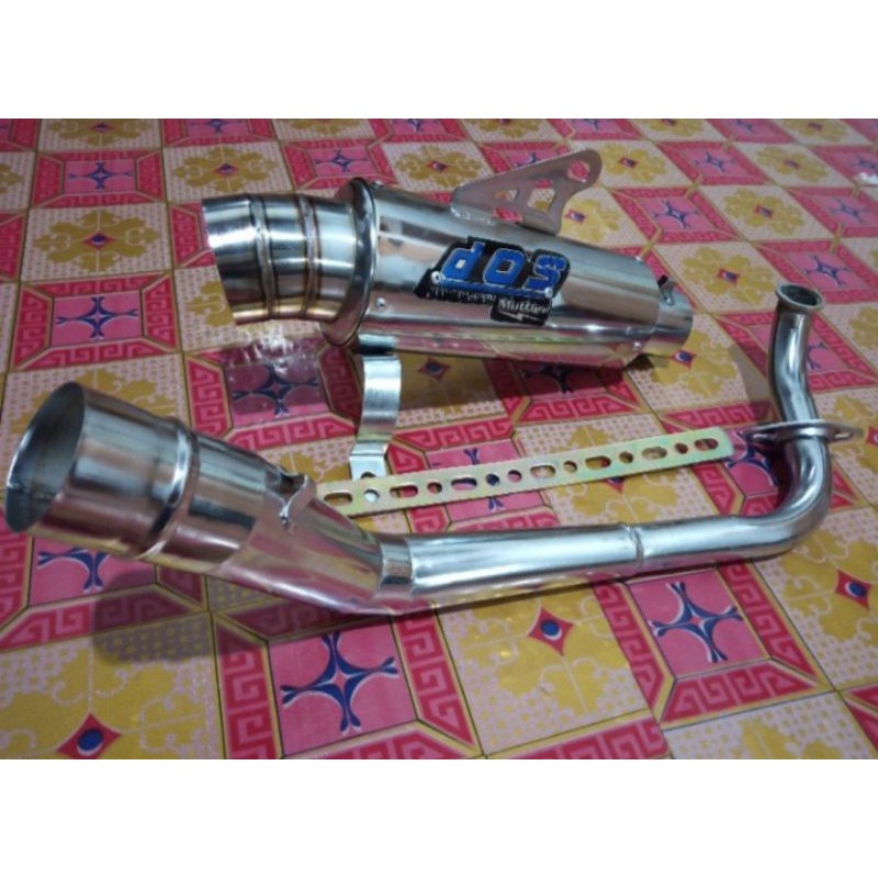 knalpot racing dos muffler beat karbu beat fi