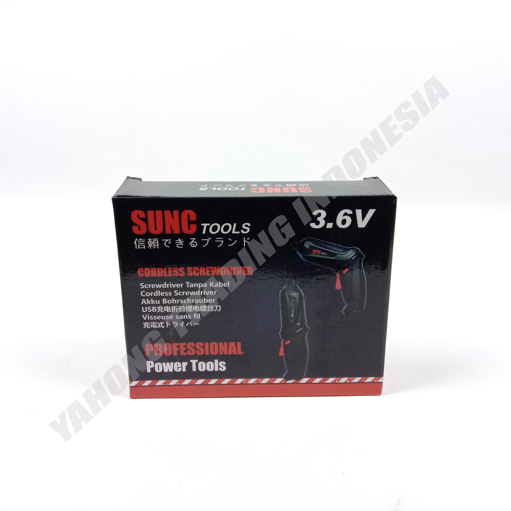 SUNC Cordless Srewdriver USB Obeng Listrik Tanpa Kabel 3.6 V