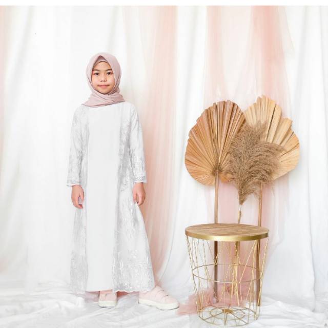 LANA KIDS VANILLAHIJAB GAMIS PUTIH ANAK