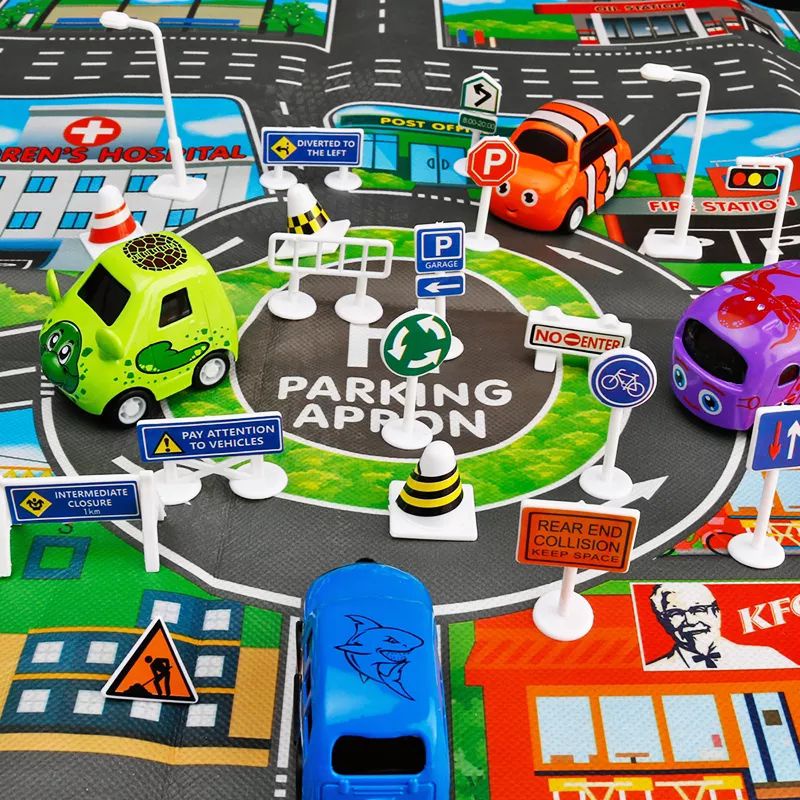 Mainan Edukasi Anak Traffic Sign Rambu Lalu Lintas 28 pcs