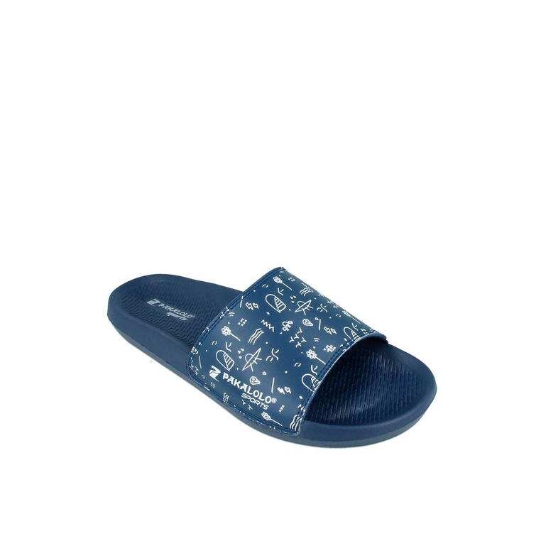 SANDAL SLIDE PAKALOLO PRIA ORIGINAL CASUAL BRANDED ASLI BIRU NAVY PB11