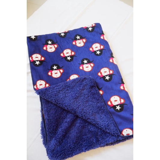 Selimut Bayi Kolaco Fleece Bludru Blue Preloved