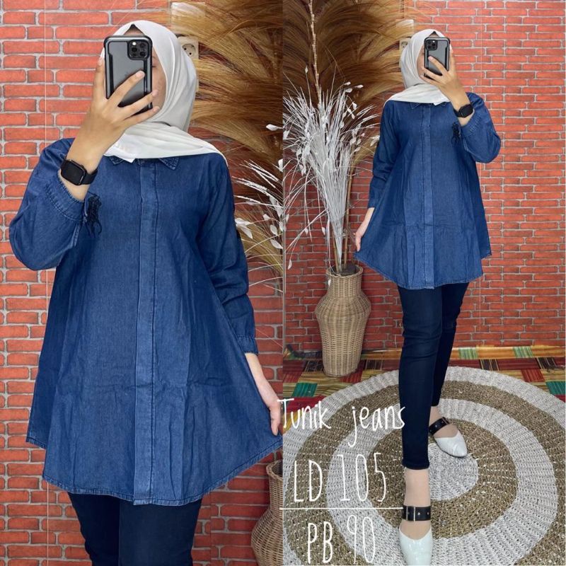 Tunik kekinian/model kemeja/motif polo