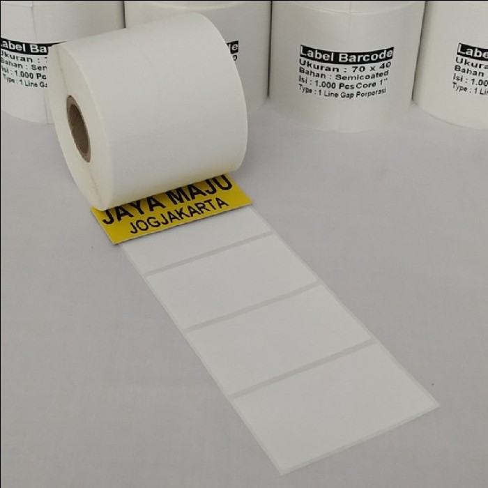 

LABEL SEMICOATED THERMAL TRANSFER 70 MM X 40 MM Label Barcode Semicoat 70x40 mm / 70 x 40 mm / 70x40