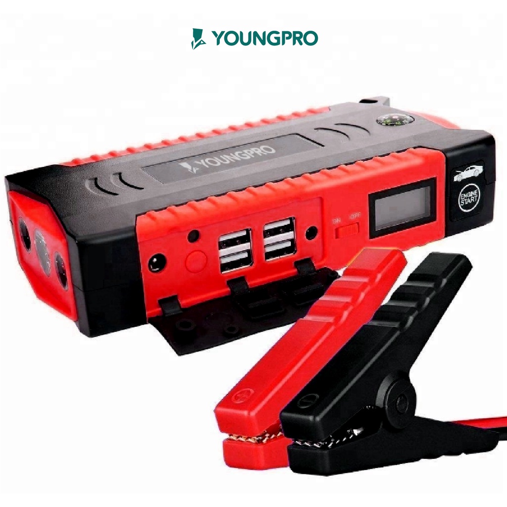 BERGARANSI!! YOUNGPRO  Multifunction Car Jump Starter Real 12000mAh Car Jumper YJS01