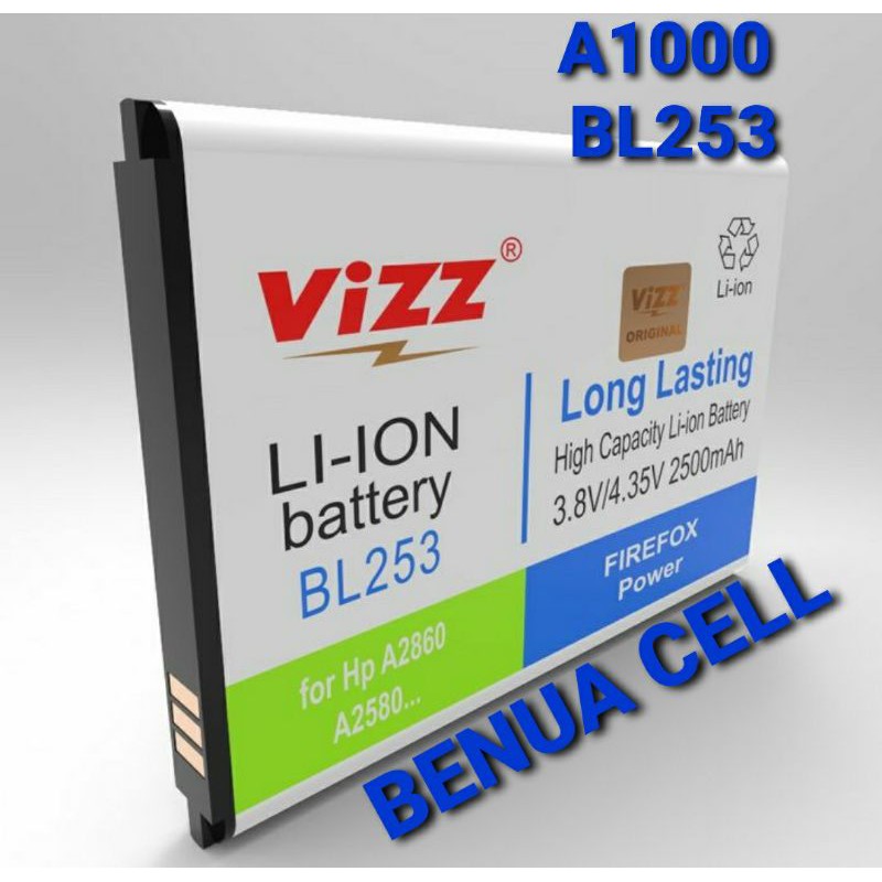 BATRE BATERAI BATEREI VIZZ - VIZZ DOBEL POWER LENOVO A1000 BL253