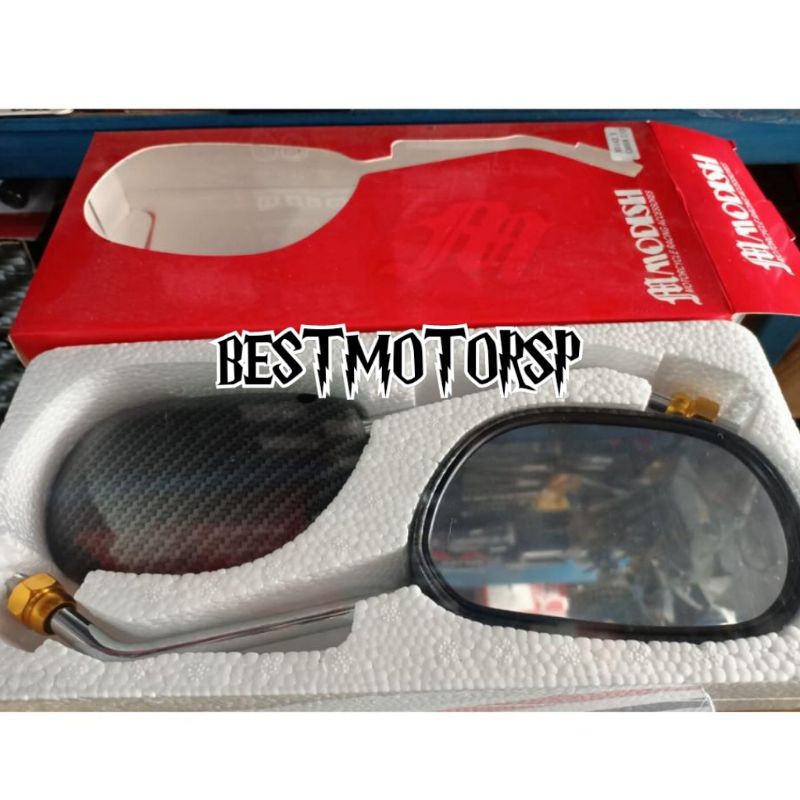 Spion Bulat Carbon Motor Honda dan Yamaha Kaca Bening