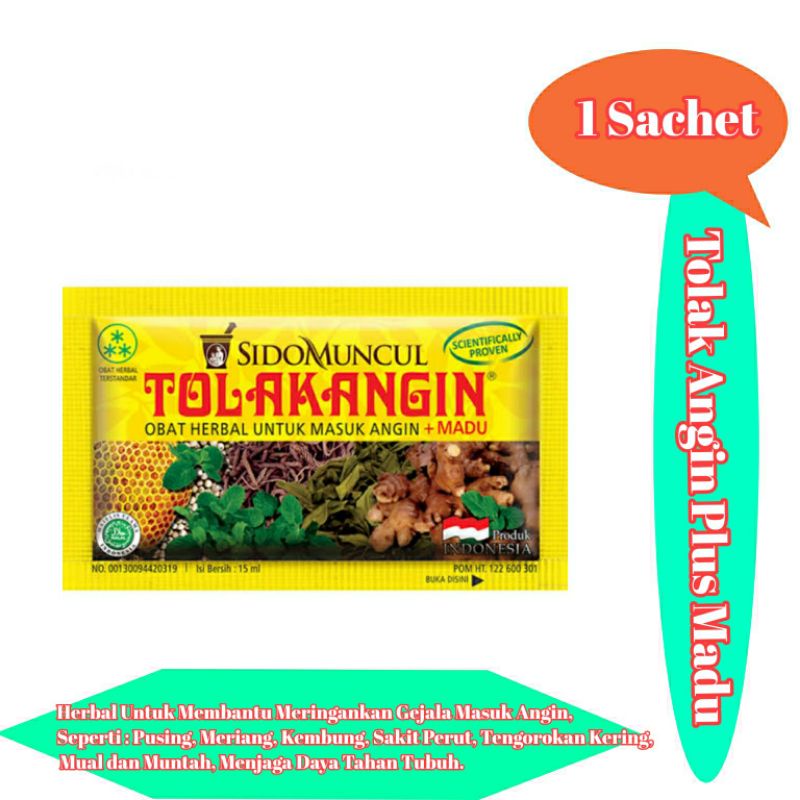 Tolak Angin Cair Sidomuncul . satuan .eceran . 1 PCS . obat masuk angin