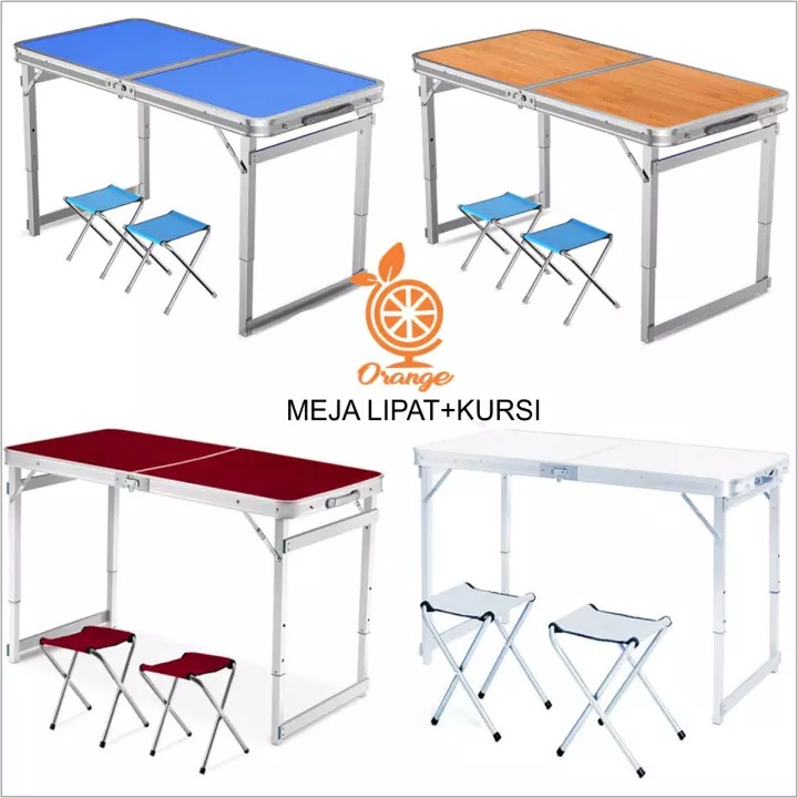 Home_colection Meja Lipat Portable Serbaguna JUMBO AWET Uk 120cm x 60cm Model KAKI BULAT / KAKI PETAK