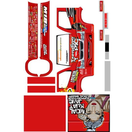 Stiker miniatur truk oleng