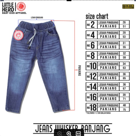 Celana Jeans Wishker Panjang By LITTLE HERO
