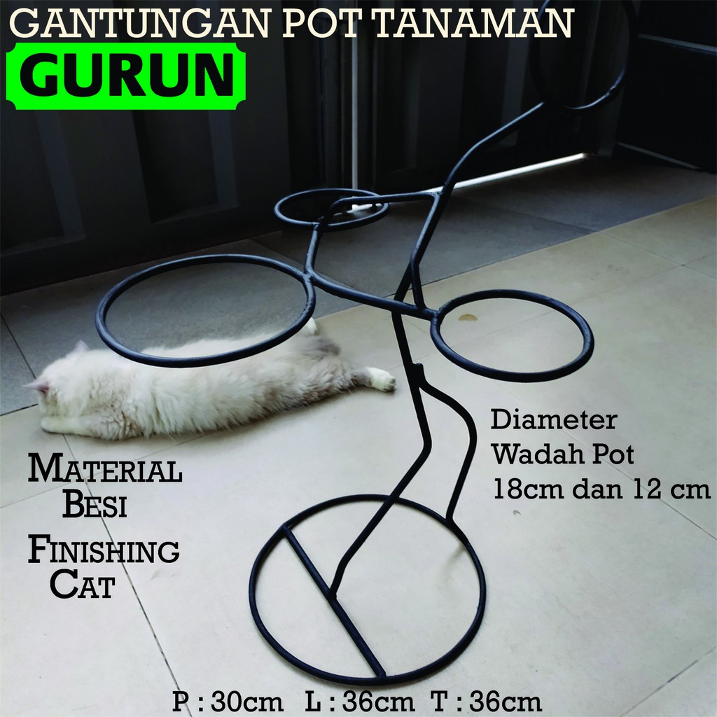 Gantungan Pot Unik Tanaman Hias Rak Besi Gantung Vas Bunga - Man002