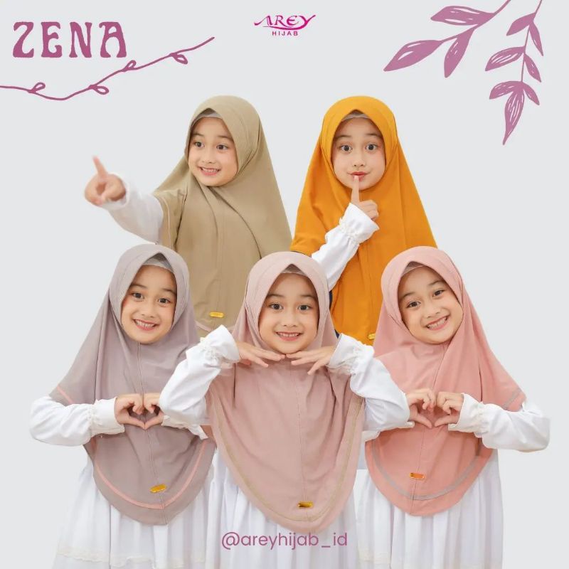 Bergo Kiya dan Bergo Zena Anak by Arey Hijab - Bergo Anak by Arey Hijab - ORIGINAL 100% Bergo Kids T