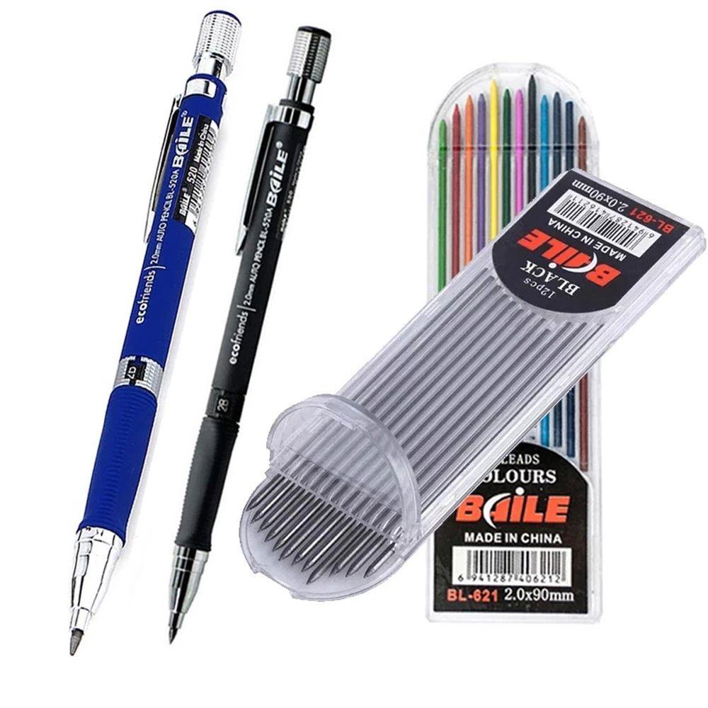 Pensil Mekanik Agustina 2.0mm Gambar Kelas Kantor Sekolah Pencil Lead