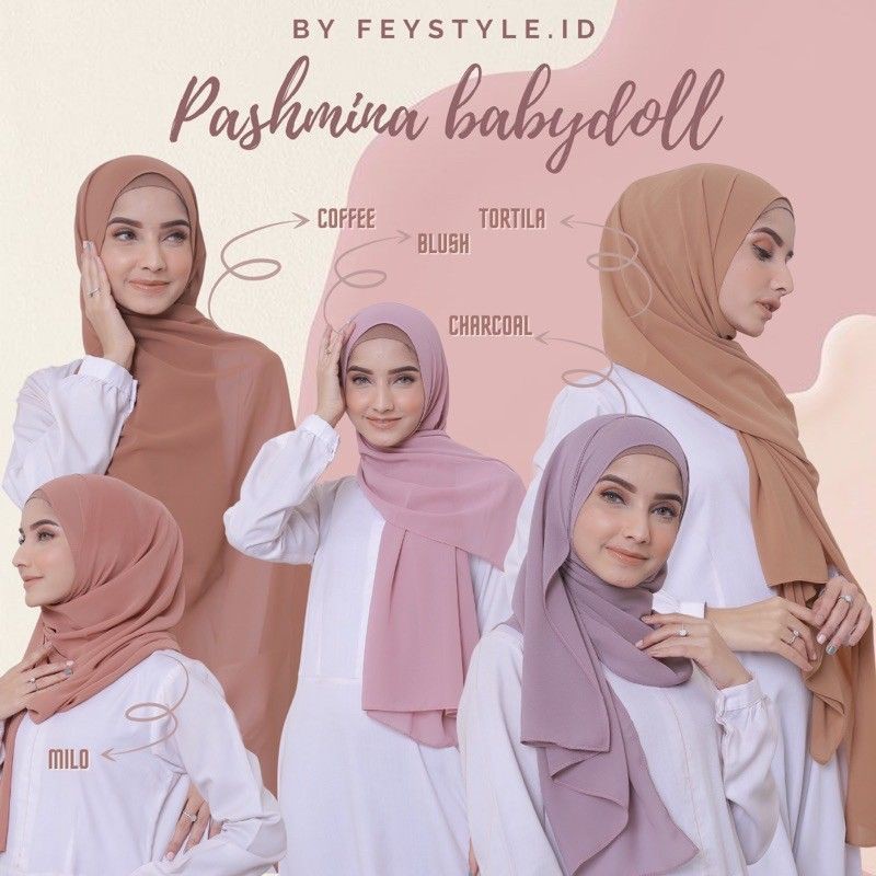 hijab pashmina ceruty babydoll