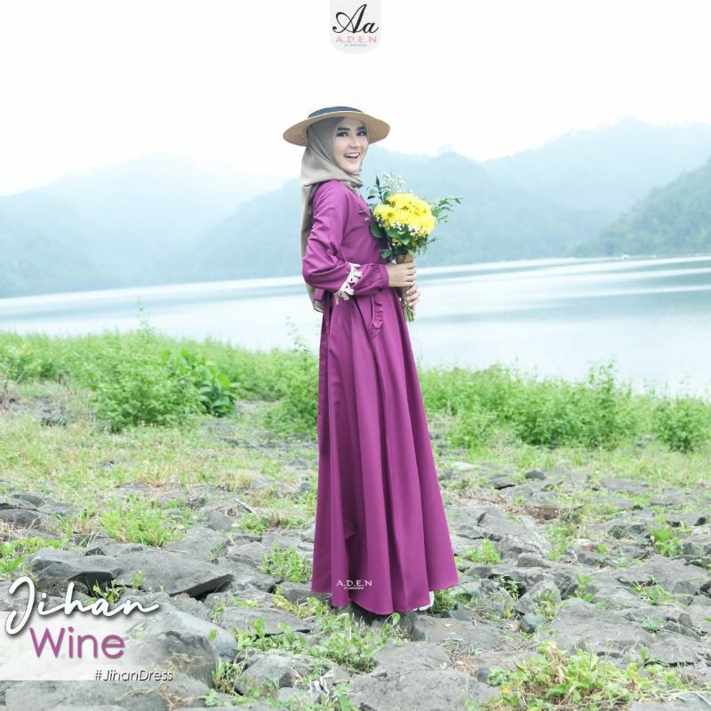 JIHAN DRESS ADEN HIJAB PROMO MURAH GAMIS ADEN