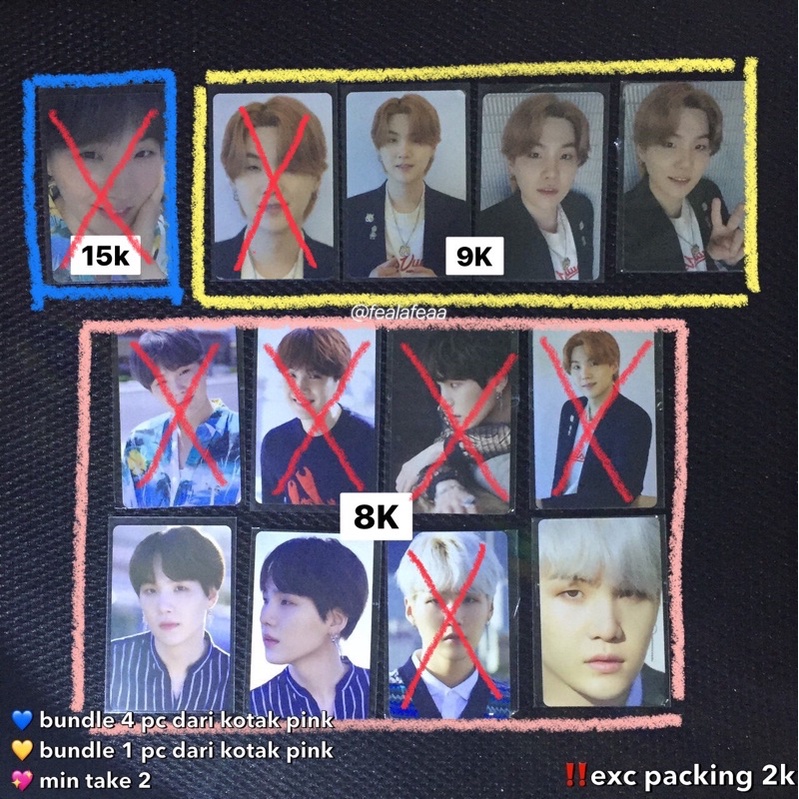 Sharing Dicon 101 Yoongi Suga BTS Satuan No 1 2 3 4 5 6 7 8 9 10 11 12 13 14 topang dagu sakit gigi 