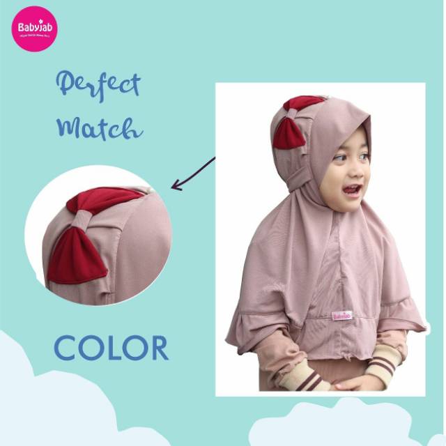 Babyjab Maryam Jilbab Anak Lucu - Baby Jab Hijab Bergo Bayi 0 1 2 3 4 5 6 7 Tahun