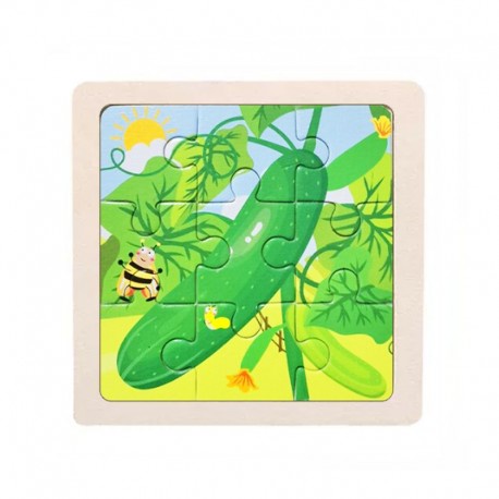 Mini FRUIT VEGETABLE PUZZLE Kayu Mainan Anak Wooden Toys Mainan Edukasi Jigsaw Montessori Puzzel Seri Sayur Sayuran Buah Buahan