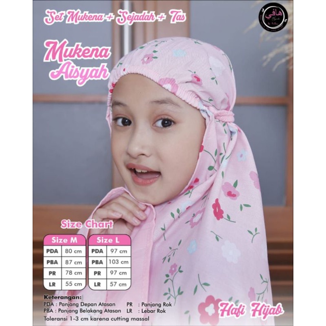 Mukena Aisyah By Hafi Hijab / Mukena Anak Katun Free Tas Dan Sajadah