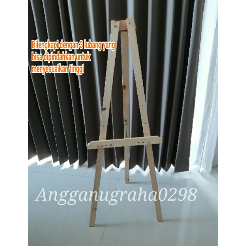 

Standing Tripod 120CM Kayu Kaki Penyangga papan tulis kapur dekorasi wedding pesta cafe papan menu