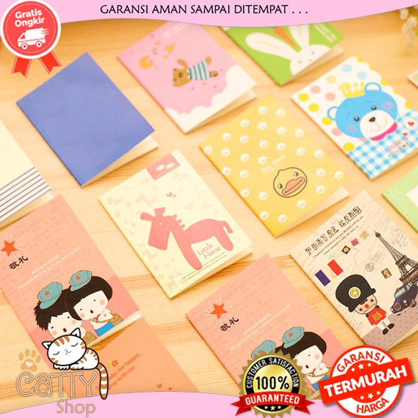 CATTY NOTEBOOK MINI TERBARU BANYAK MOTIF LUCU - NOTE BOOK MINI IMUT - BUKU TULIS MINI CANTIK