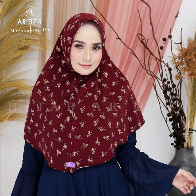Hijab Instan Arrafi AR 374 Jilbab Serut Motif