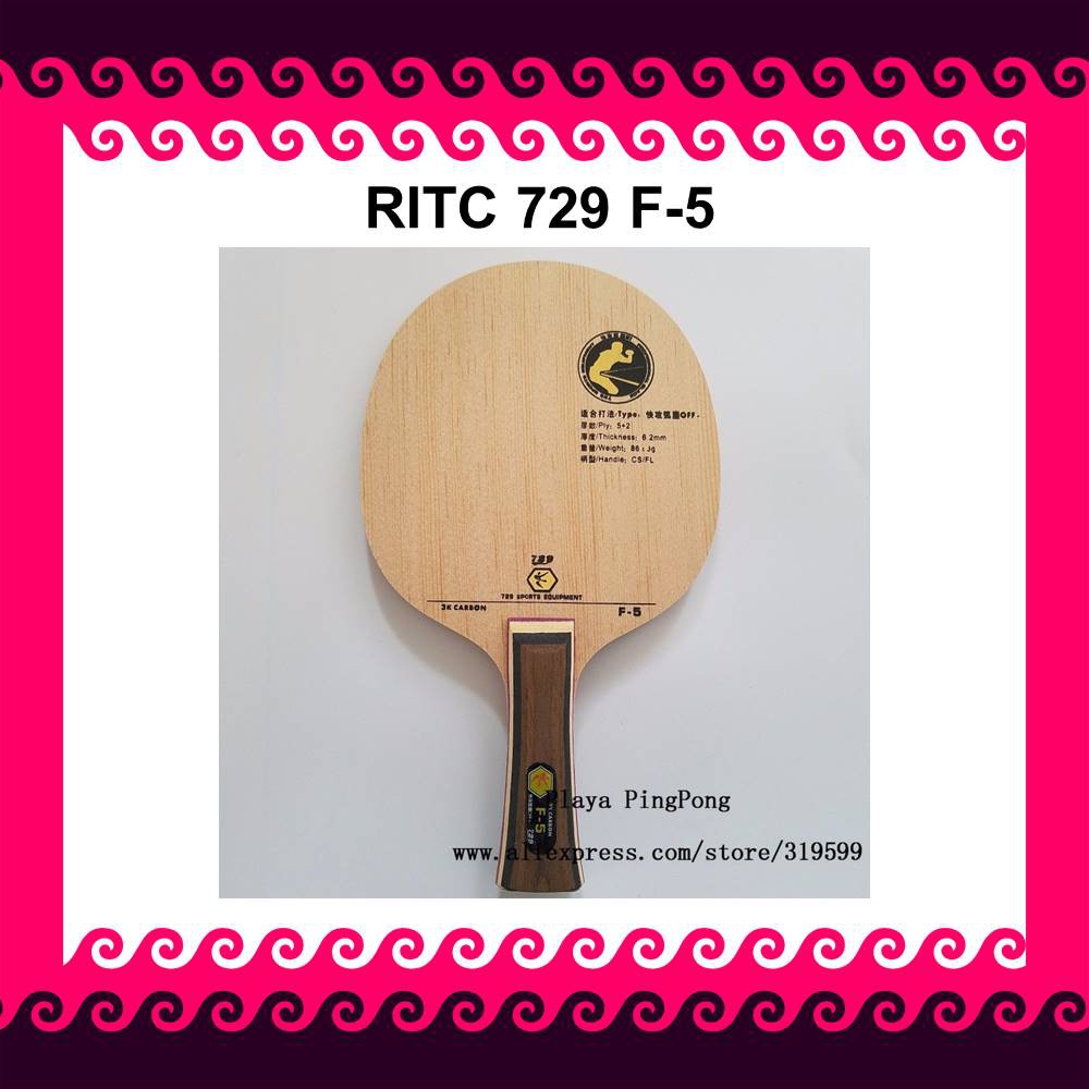 Bet Bat Tenis Meja Pingpong 729 F-5 3K Carbon Blade Kayu 5 2 OFF Friendship RITC F5