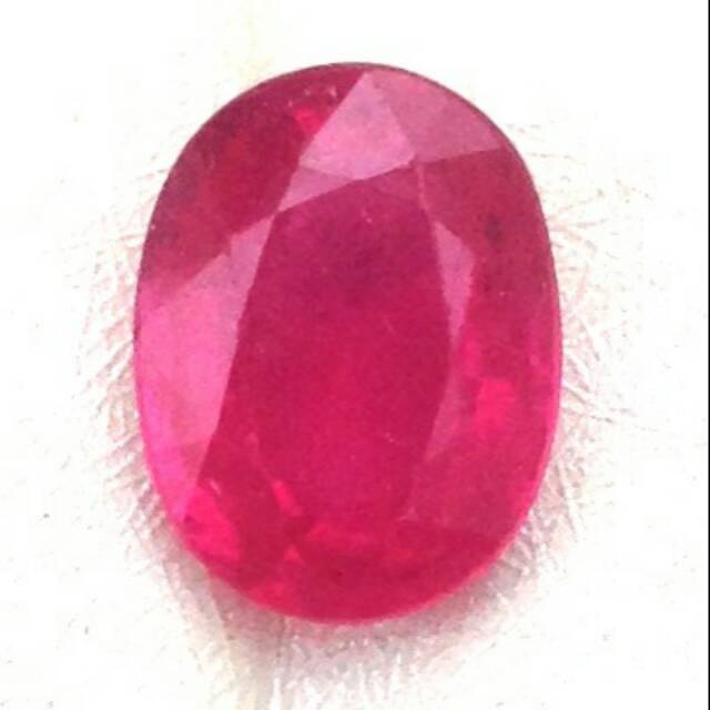 Batu Mirah Natural Red Ruby Rubi Look Burma Asli Alam Berkilau