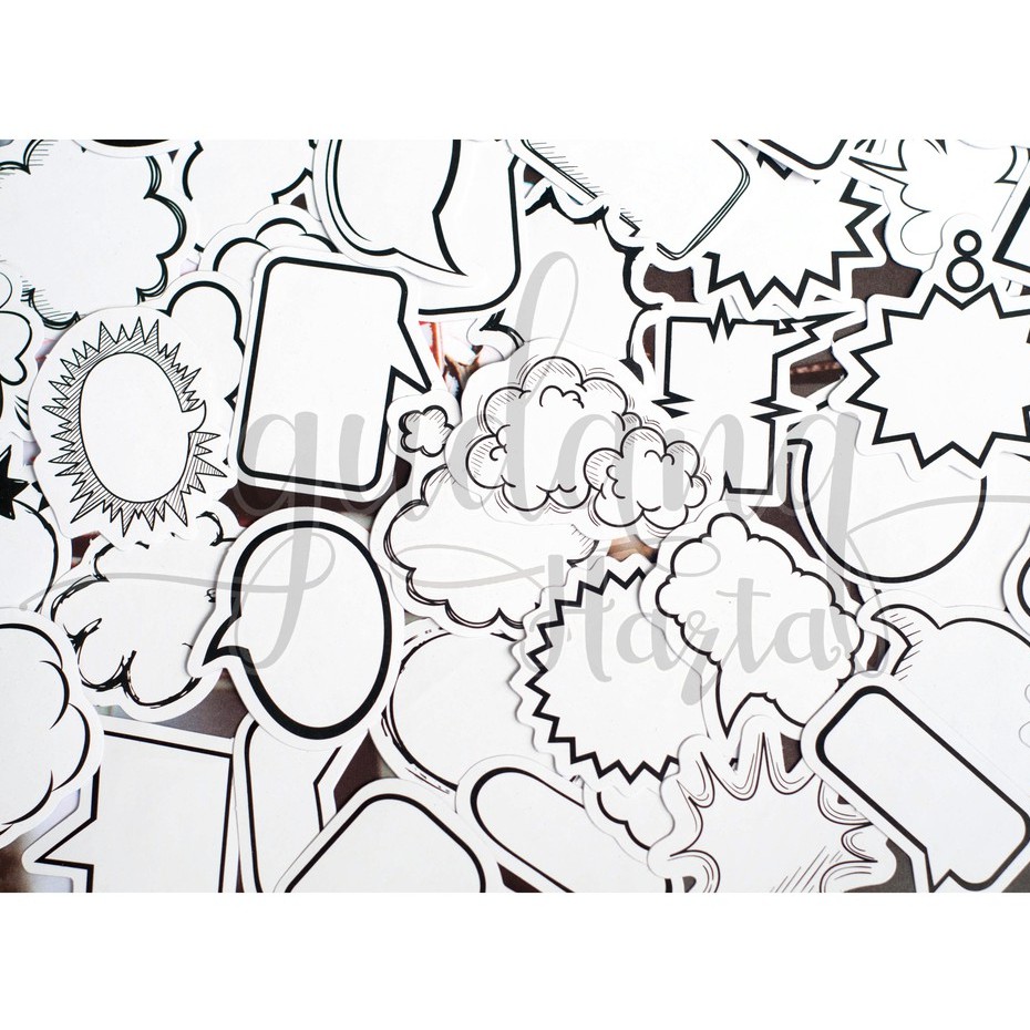 Stiker Bubble Speech Lucu Unik Sticker DIY Scrapbook GH 303336