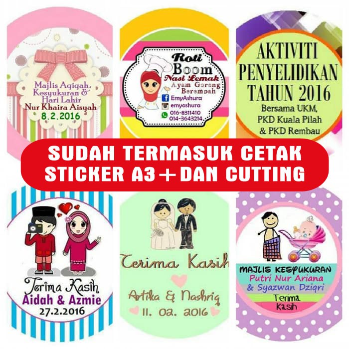 JASA DESAIN STIKER DAN CETAK STIKER A3+ DAN CUTTING