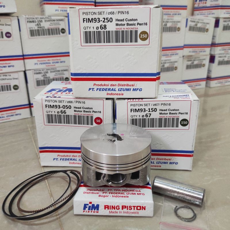 Piston Kit FIM FIM93 Satria FU 66 67 68 Pin 16 Custome Dome