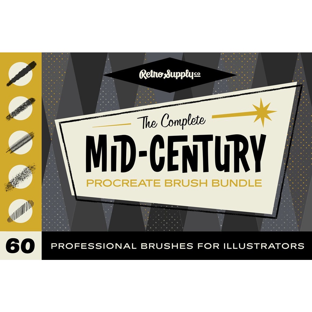 Procreate Brush - The Complete Mid-Century Brush Collection for Procreate