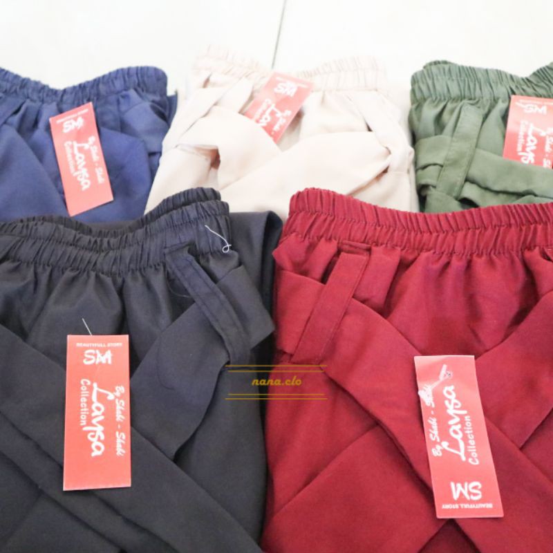 Rok Wanita Bahan Katun dan Wolfis Polos Maxi Skirt Dewasa-1